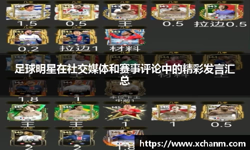 足球明星在社交媒体和赛事评论中的精彩发言汇总